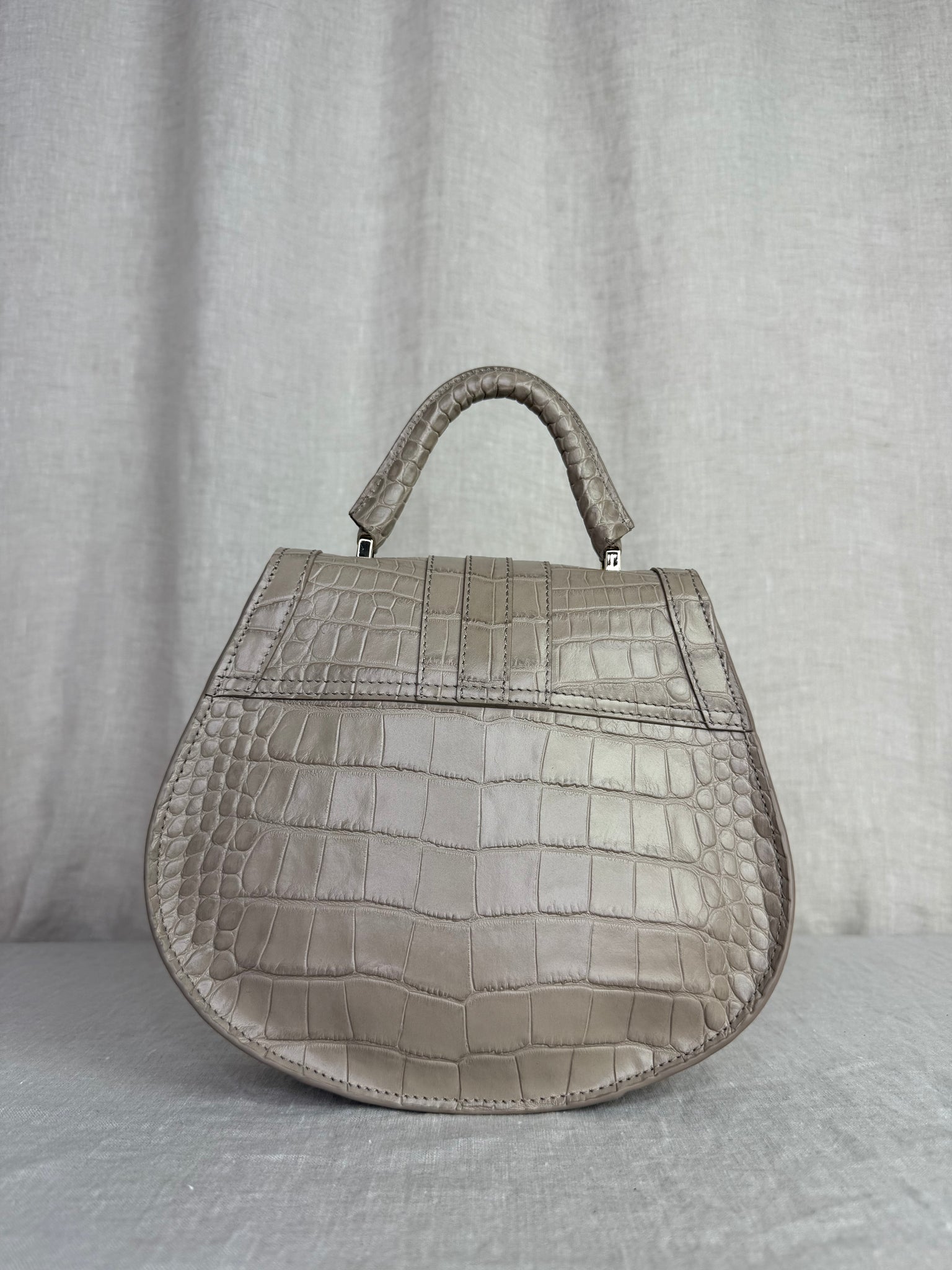 DeMellier Embossed Crocodile Crossbody Bag