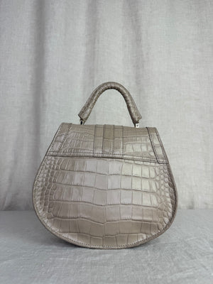 DeMellier Embossed Crocodile Crossbody Bag