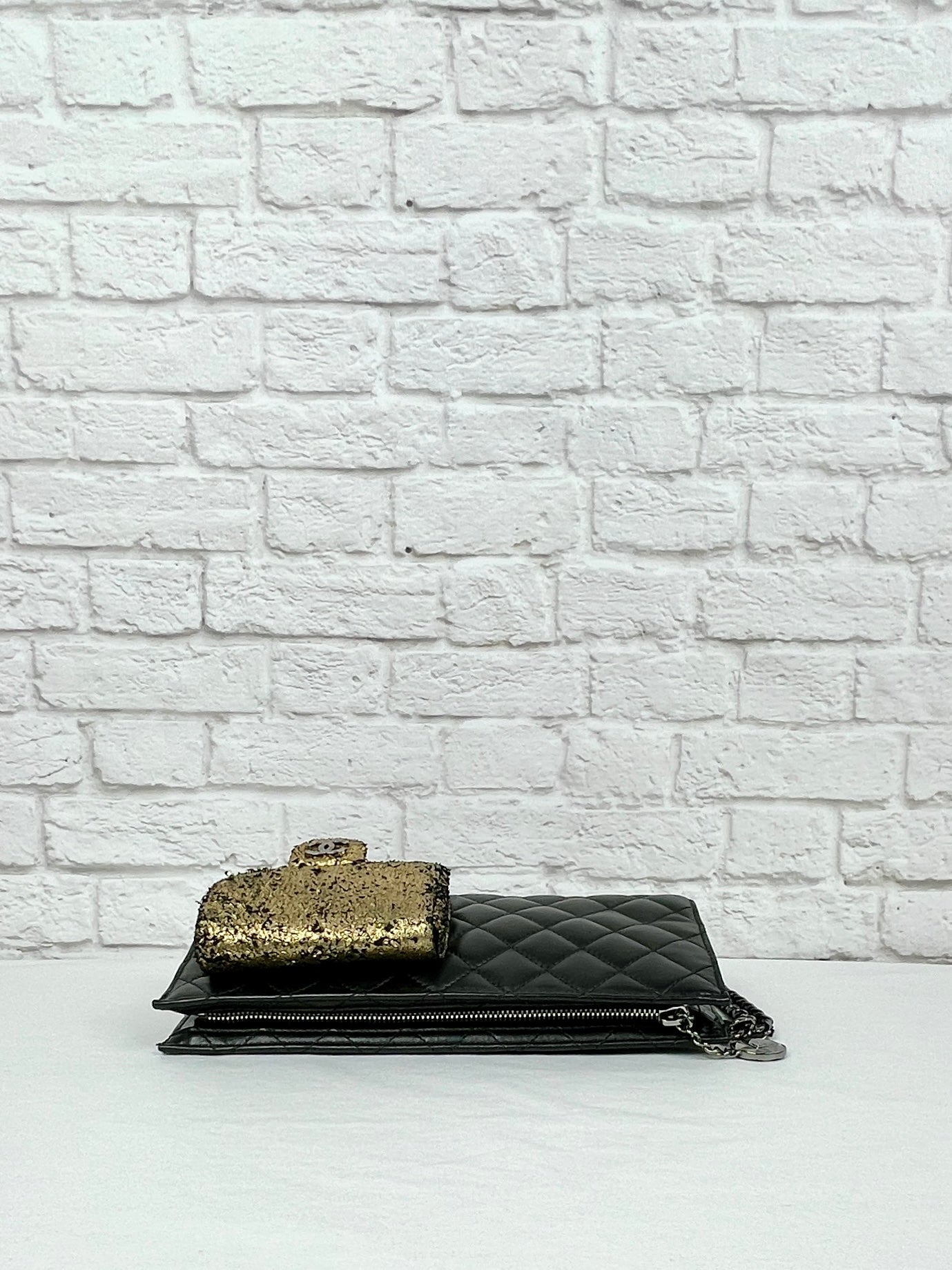 Chanel Mineral Nights 2012 Quilted Leather Clutch/Wristlet