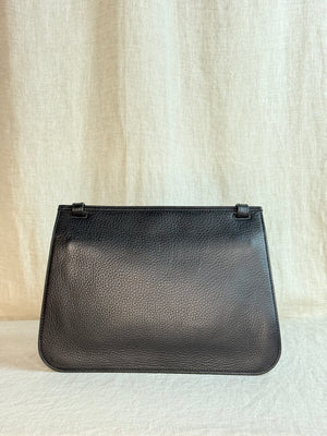 Gucci Pebbled Calfskin Medium Bamboo Flap Shoulder Bag
