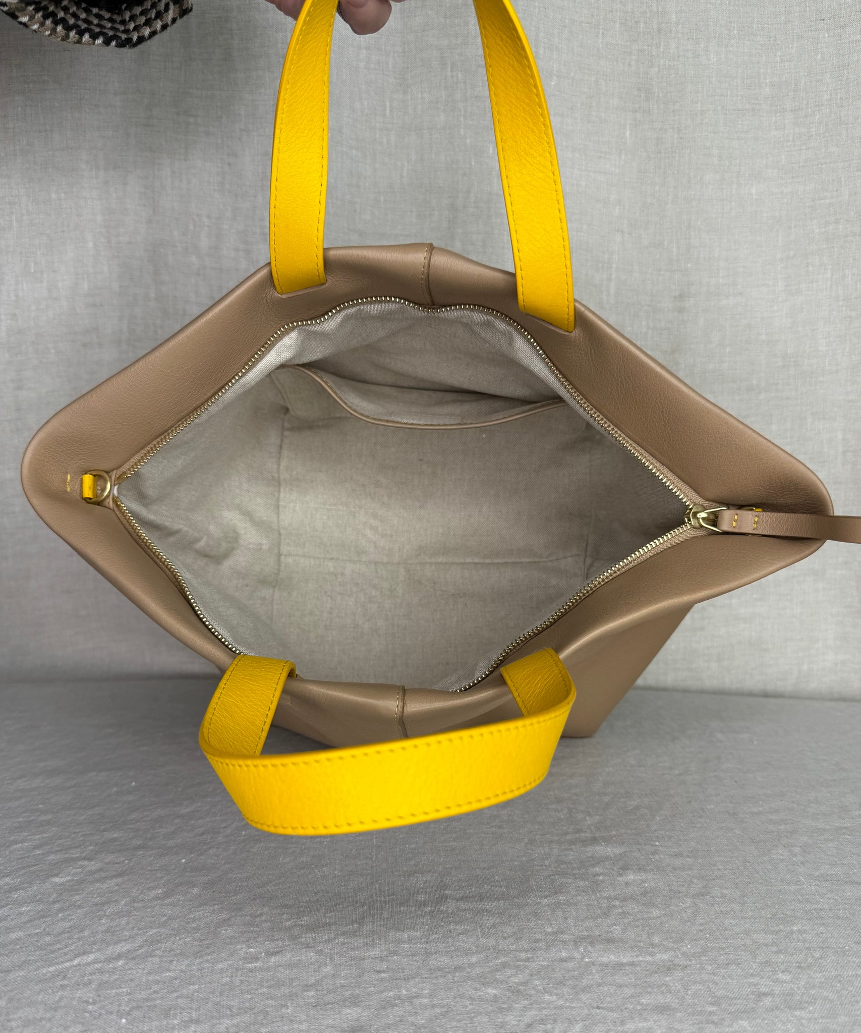 Mansur Gavriel Mini Tulipano Bag in Nocciola Calfskin Leather