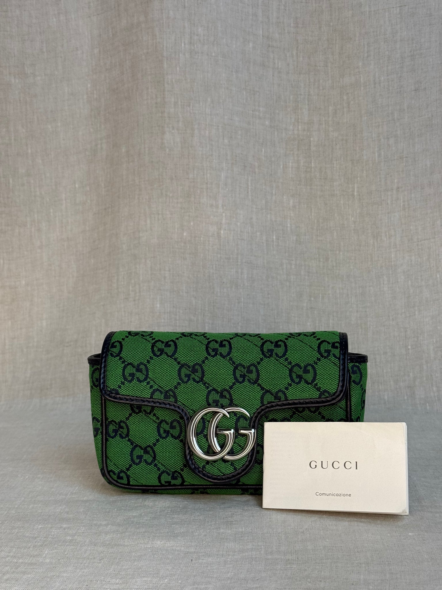 Gucci Green GG Canvas Marmont Bag