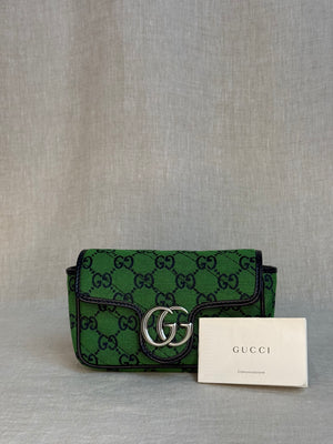Gucci Green GG Canvas Marmont Bag