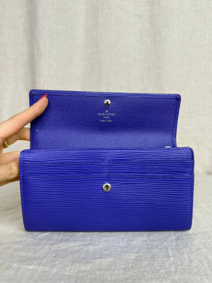Louis Vuitton Sarah Purple Epi Leather Wallet