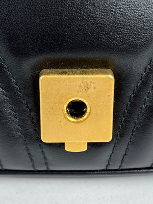 Gucci  Marmont Matelesse Flap Bag, Black/Antique Gold