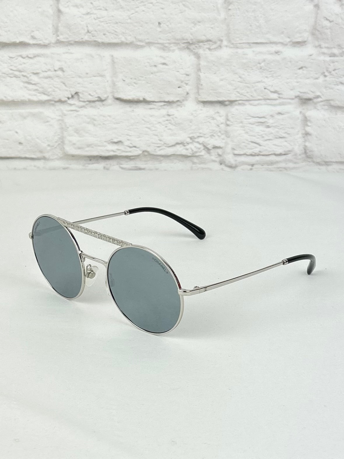 Chanel  Metal Winter Round Sunglasses 4232 Silver