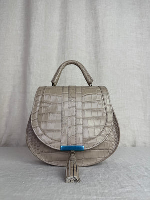 DeMellier Embossed Crocodile Crossbody Bag