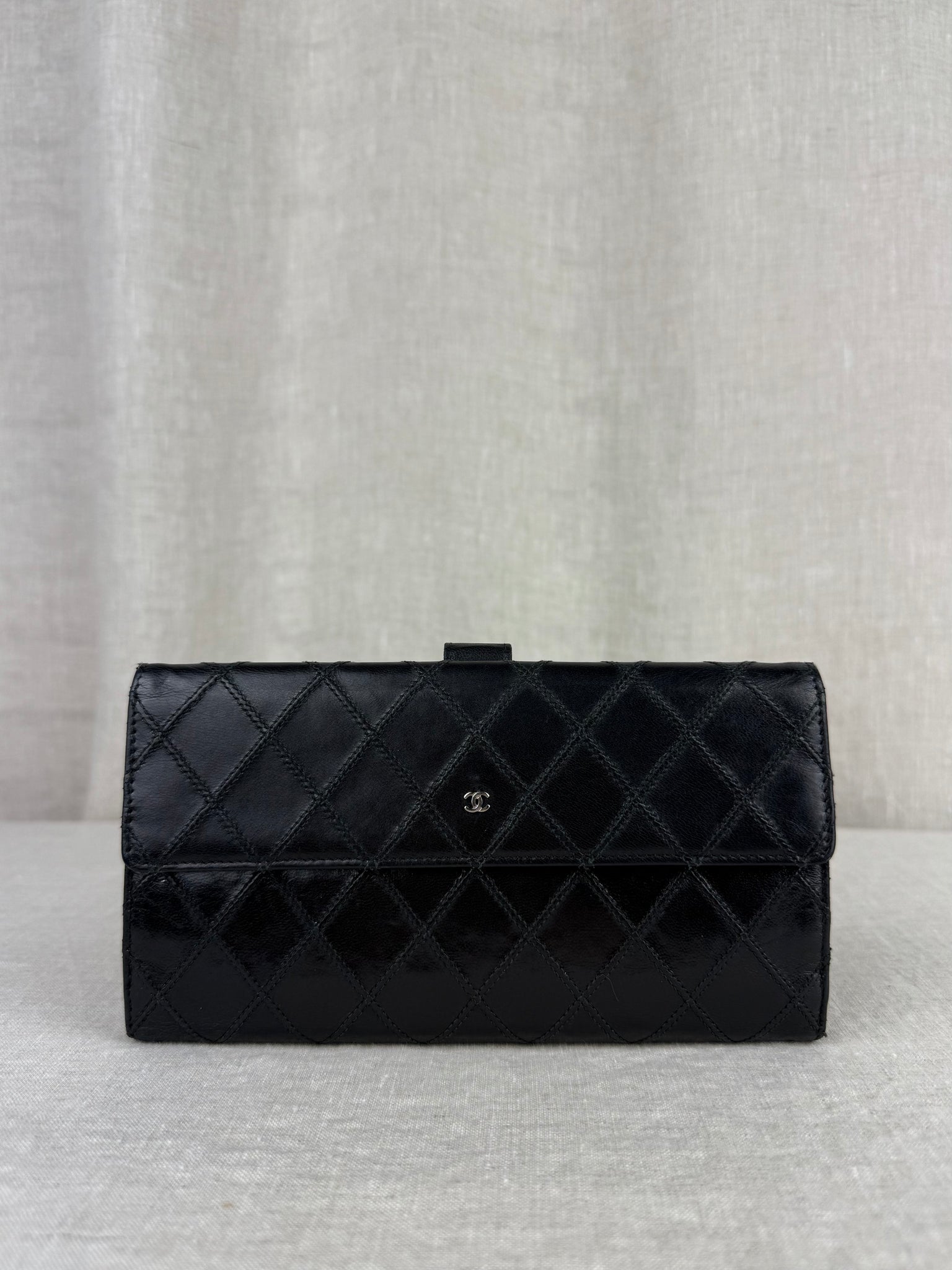 Chanel Black Quilted Wallet
