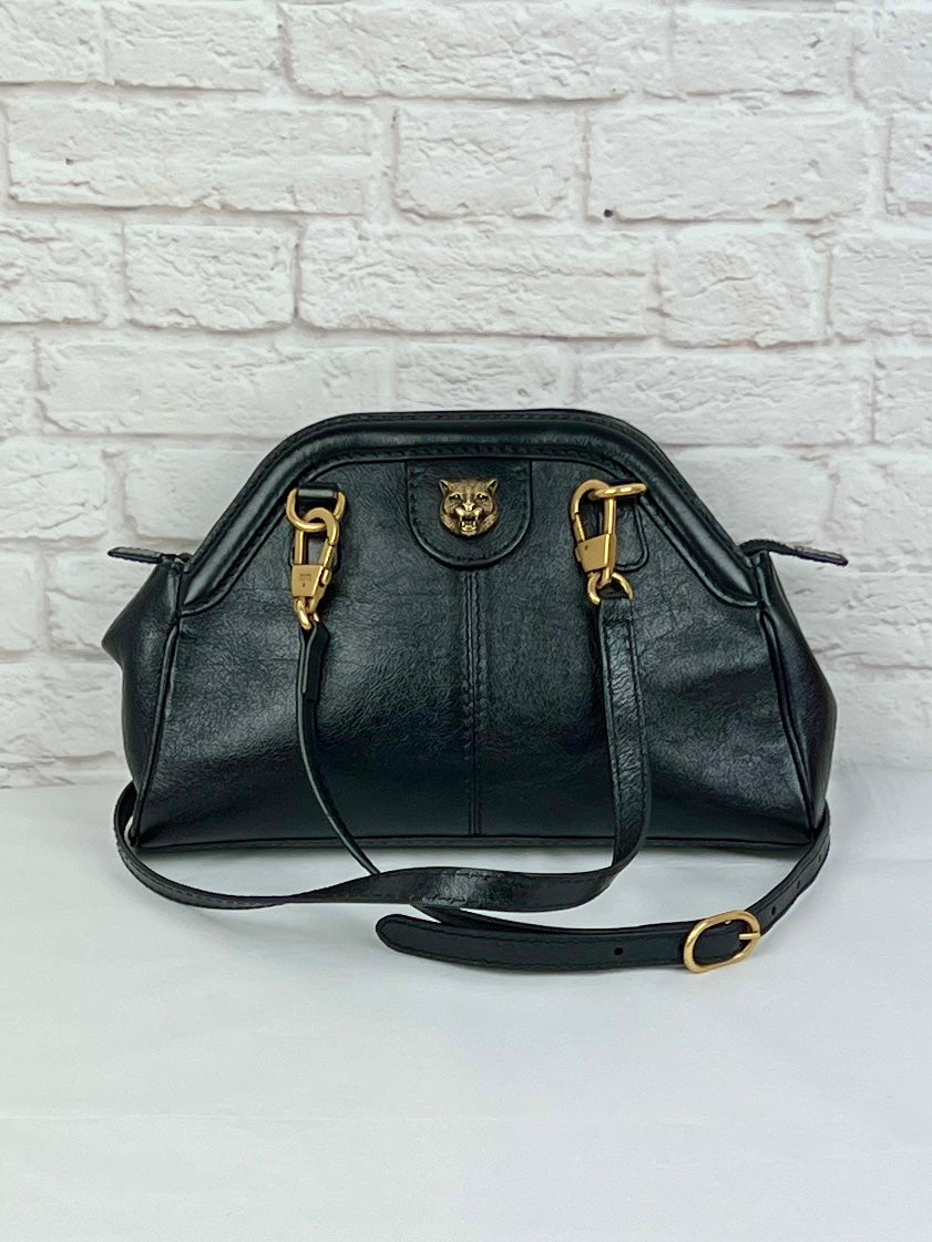 Gucci Black Leather Re(Belle) Small Shoulder Bag, Black/Gold Tone