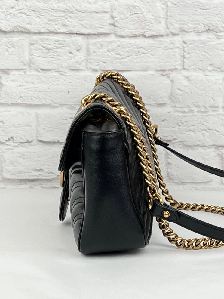 GG Small Marmont Bag, Black