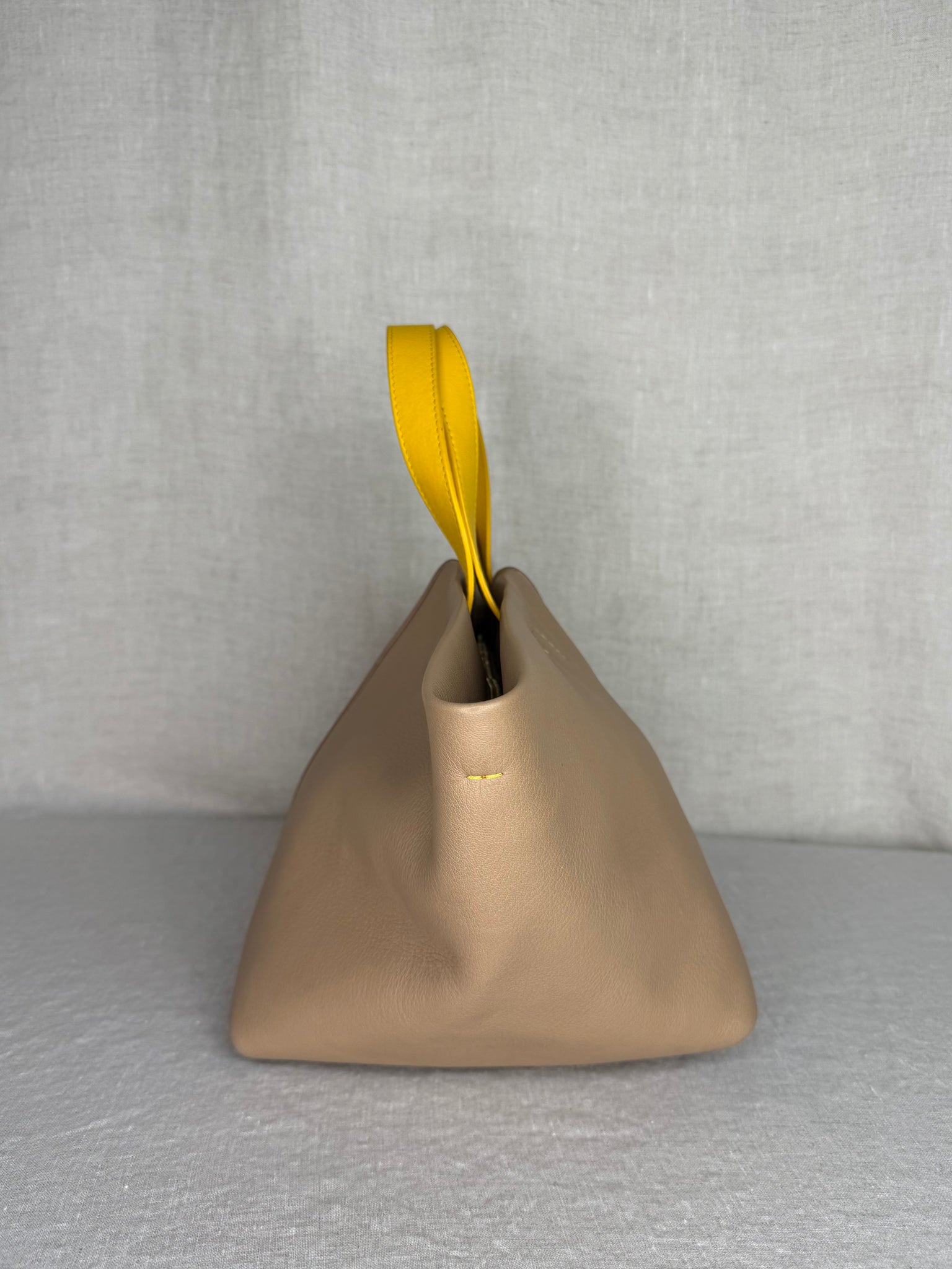 Mansur Gavriel Mini Tulipano Bag in Nocciola Calfskin Leather