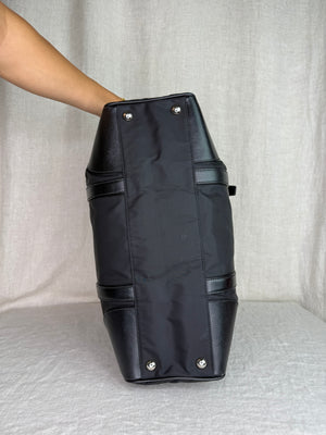Prada Large Nylon Black Tote Bag