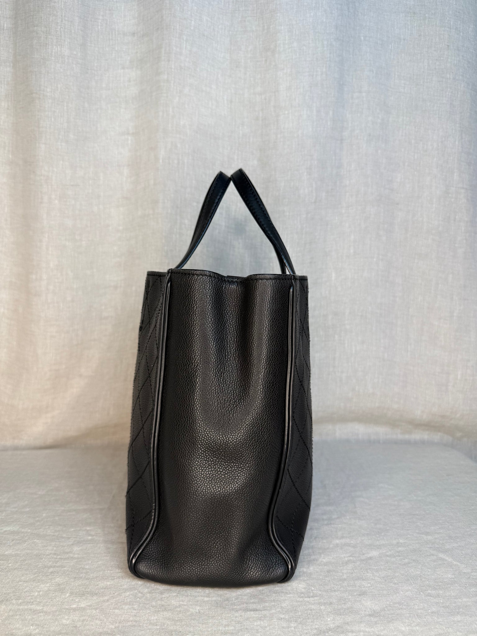 Chanel Diamond Stitched Calfskin Serial Tote