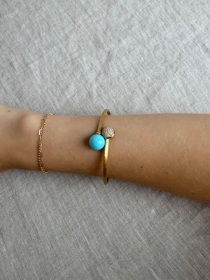 Marco Bicego 18K Gold, Diamond, and Turquoise Bracelet