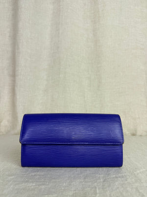 Louis Vuitton Sarah Purple Epi Leather Wallet