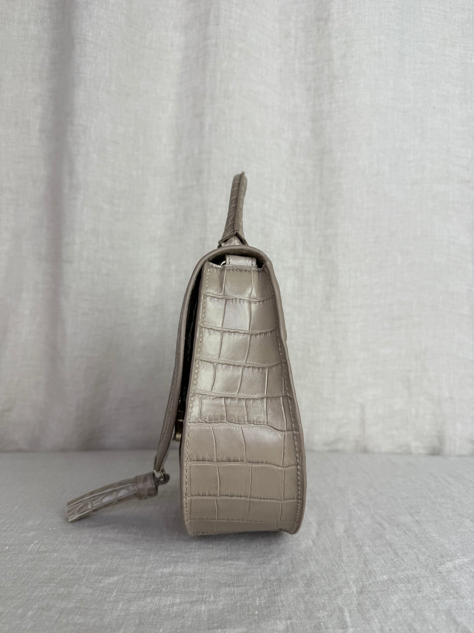 DeMellier Embossed Crocodile Crossbody Bag