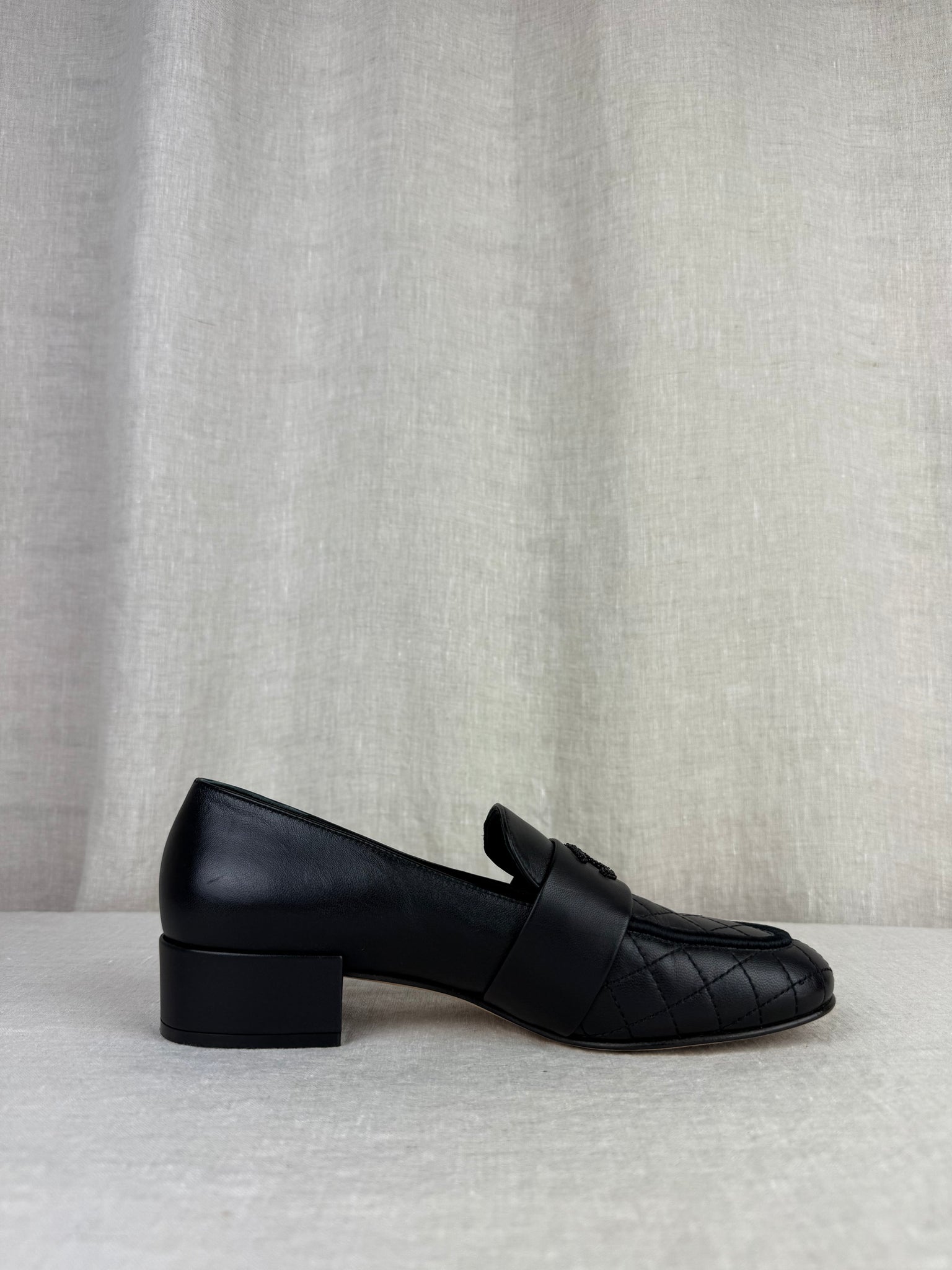 Chanel Black Loafers Size 38