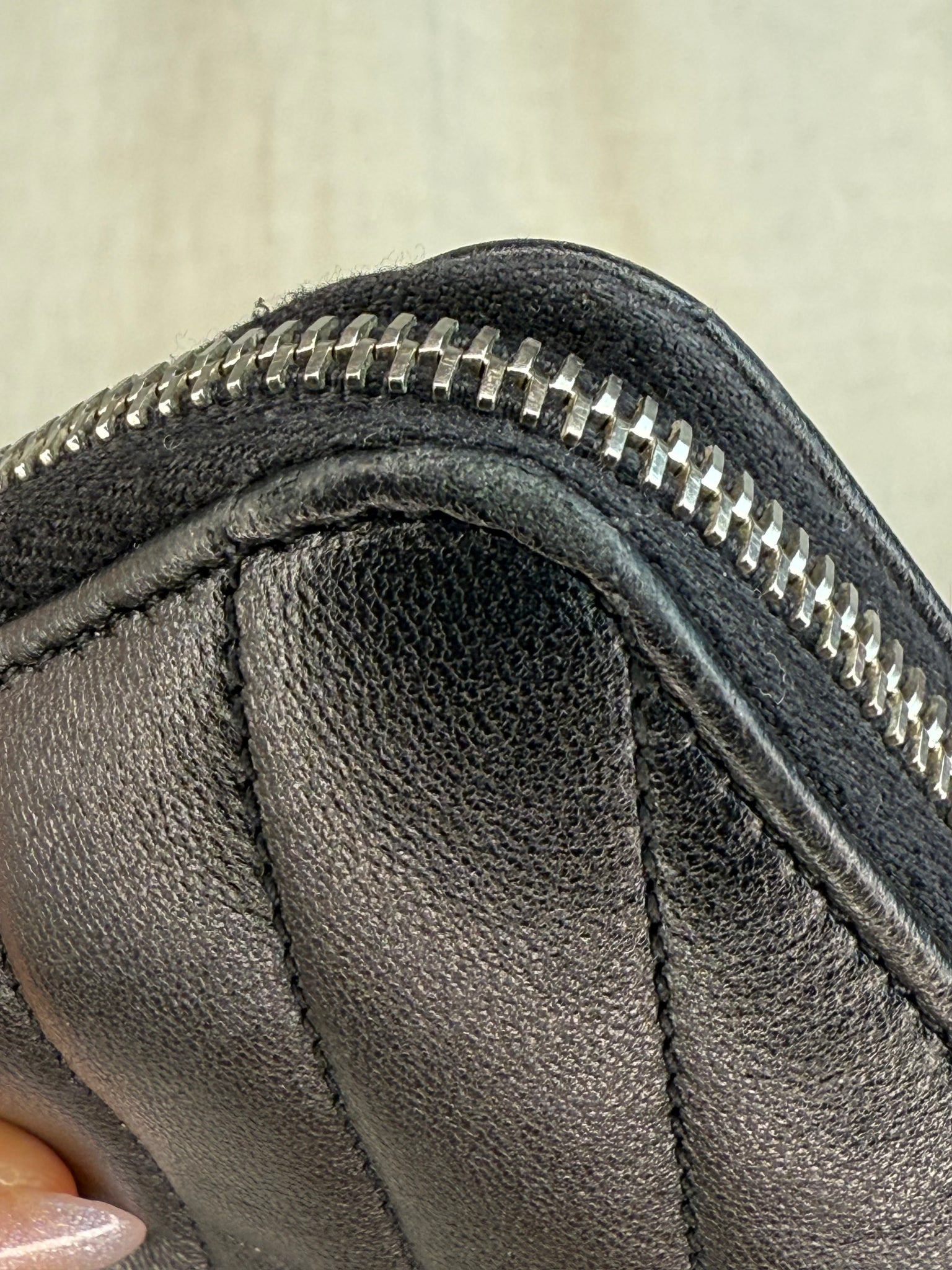 Saint Laurent Black Monogram Large Zip Wallet
