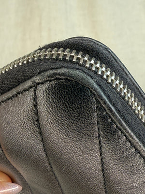 Saint Laurent Black Monogram Large Zip Wallet