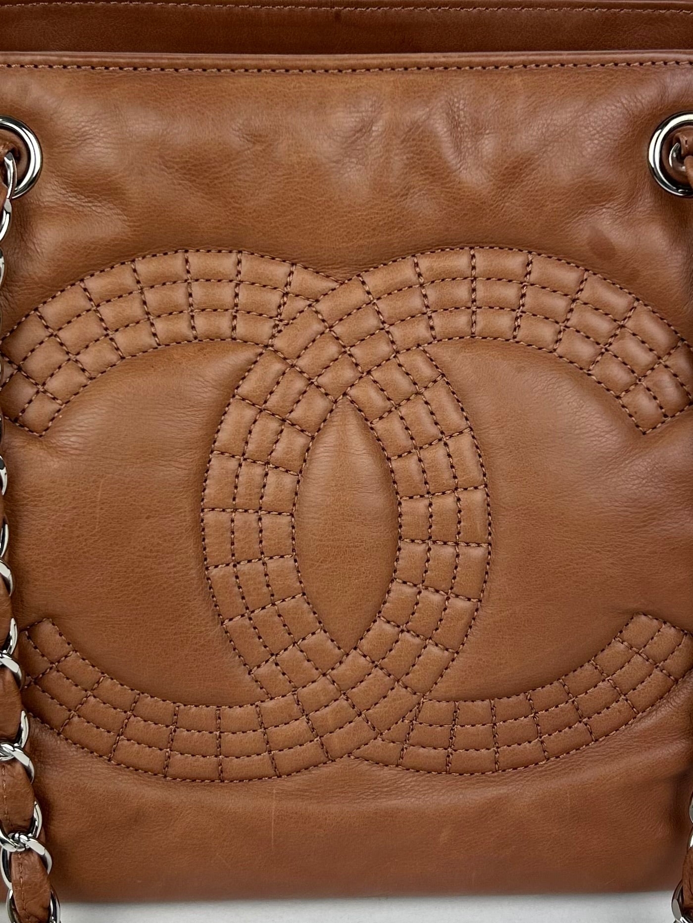 Chanel  Calfskin Coco Bengal Tote, Caramel