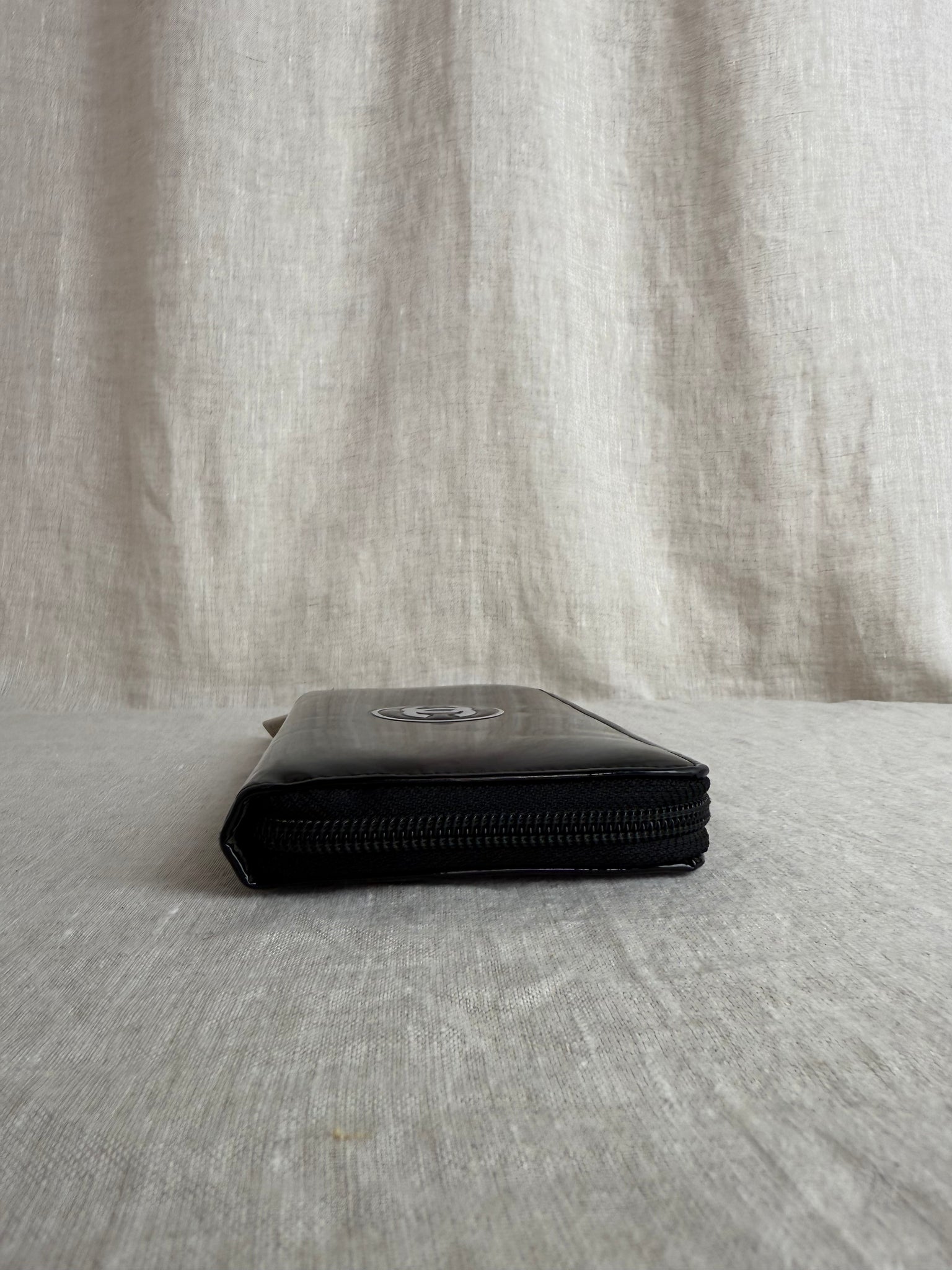 Chanel Patent Zip Wallet