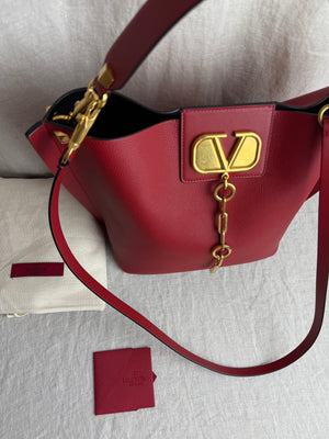 Valentino Red Escape Hobo Tote