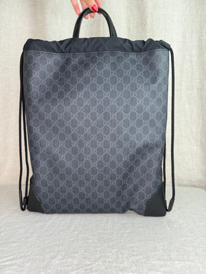 Gucci Black Supreme Coated Canvas Backpack