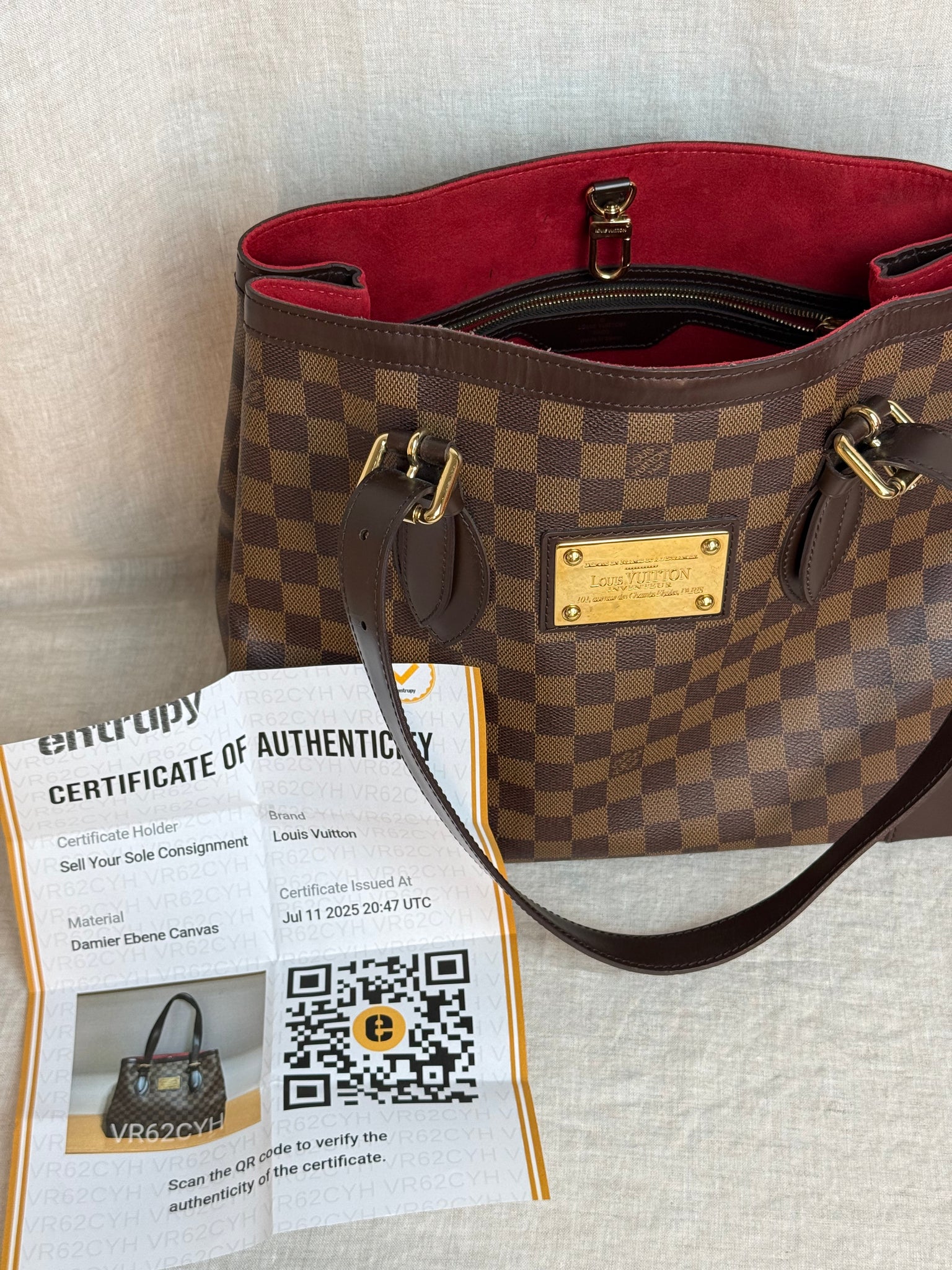 Louis Vuitton Damier Ebene Hampstead Tote bag