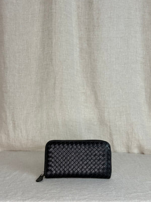 Bottega Veneta Nappa Intrecciato Zip Around Wallet