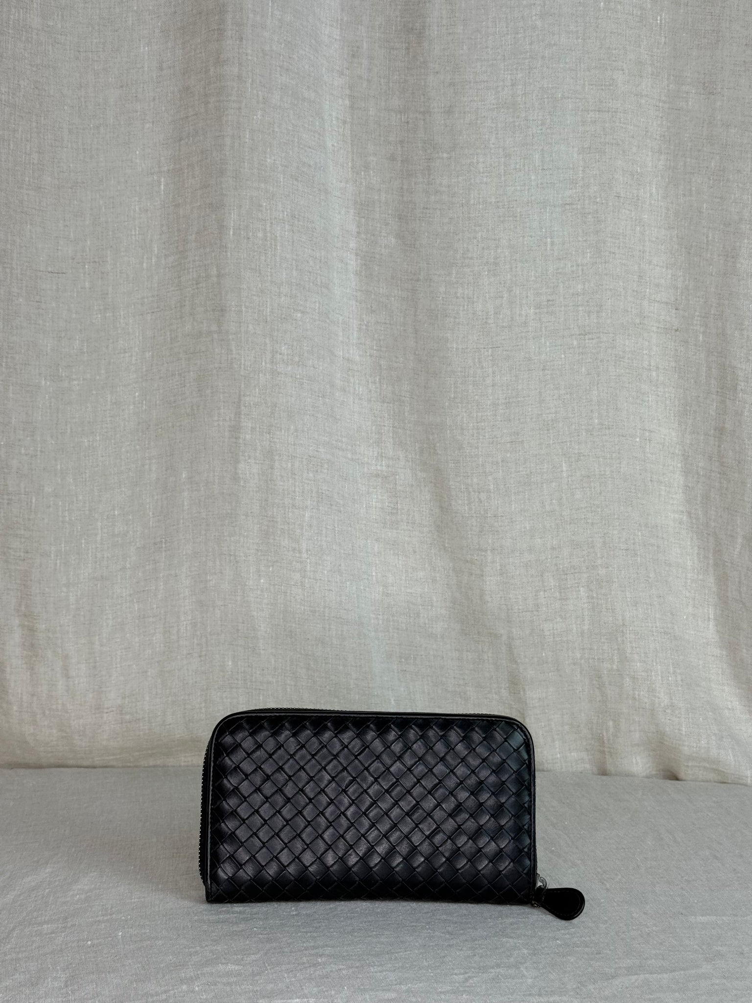 Bottega Veneta Nappa Intrecciato Zip Around Wallet