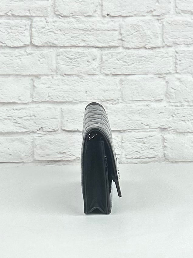 Chanel Boy Wallet on Chain in Black Patent Leather