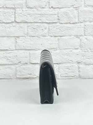 Chanel Boy Wallet on Chain in Black Patent Leather