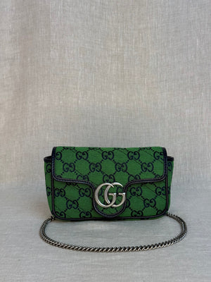 Gucci Green GG Canvas Marmont Bag