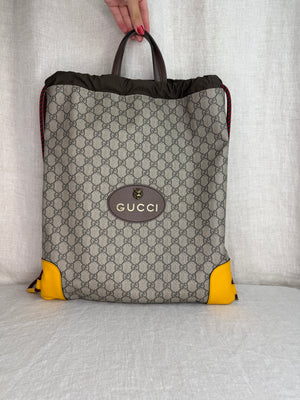 Gucci Brown Supreme Coated Canvas Backpack