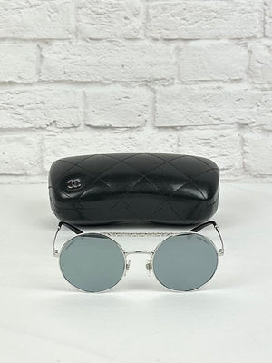 Chanel  Metal Winter Round Sunglasses 4232 Silver