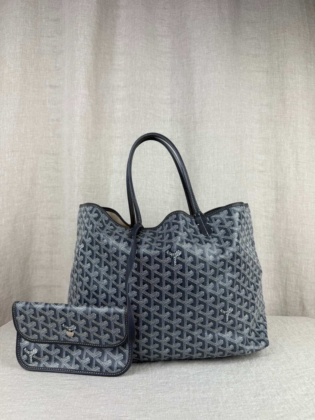 Goyard Saint-Louis PM Tote in Grey