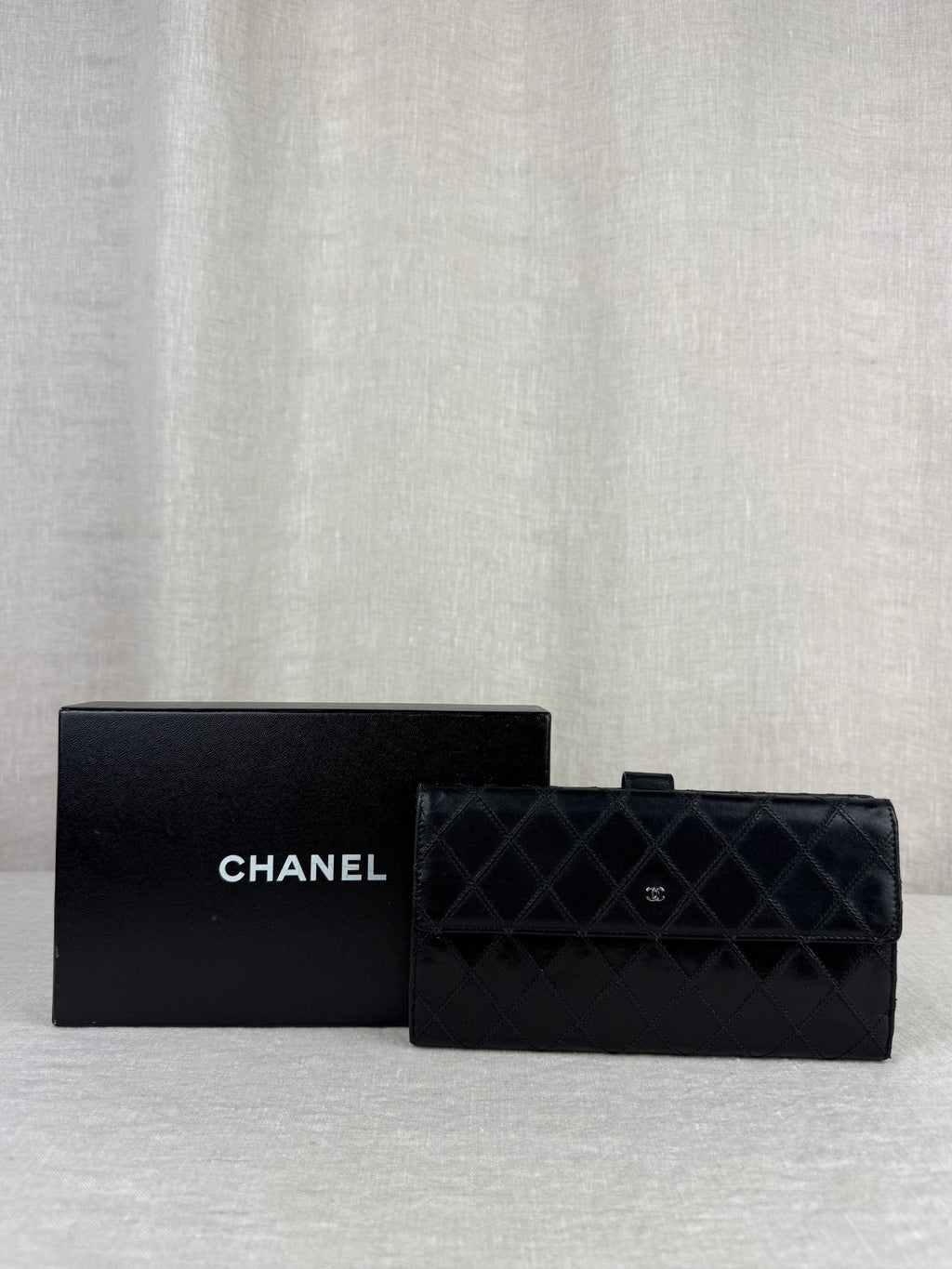 Chanel Black Quilted Wallet