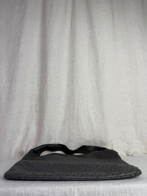 Jil Sander Grey Ostrich Hobo