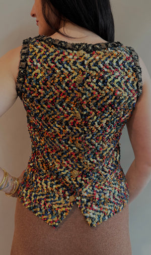 Chanel Sleeveless Sequin Top Sping 2014 Collection