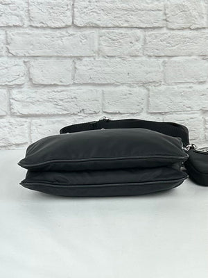 Prada Re-Nylon Messenger Bag, Black