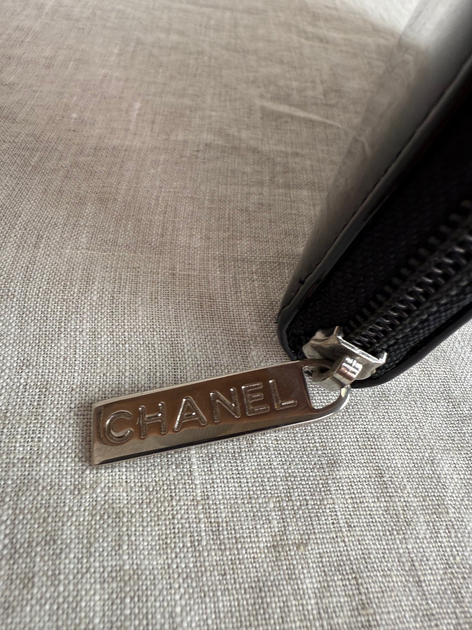 Chanel Patent Zip Wallet