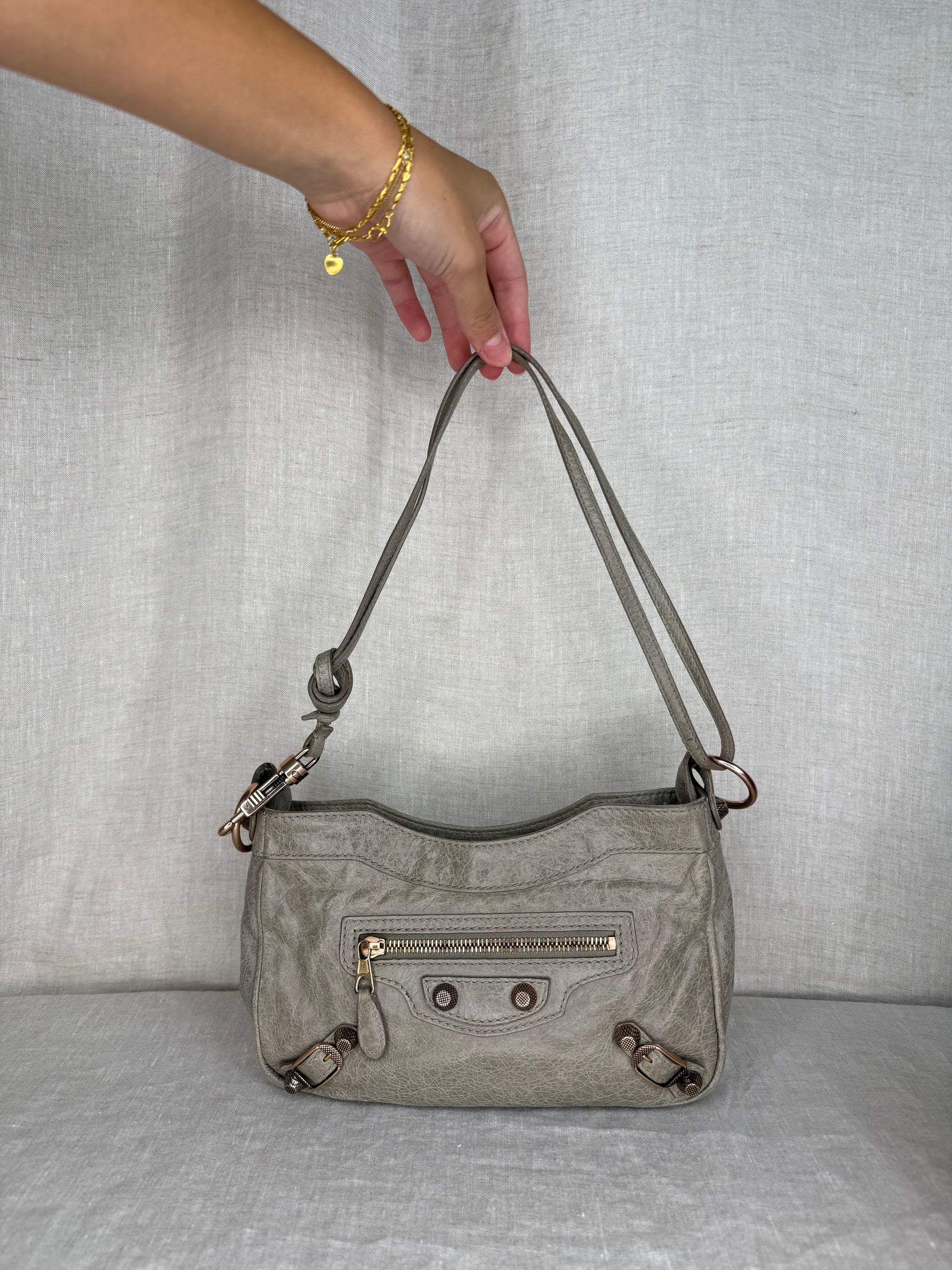 Balenciaga Tan Motocross Crossbody