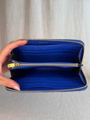 Saint Laurent Grain De Poudre Matelassé Leather Continental Wallet