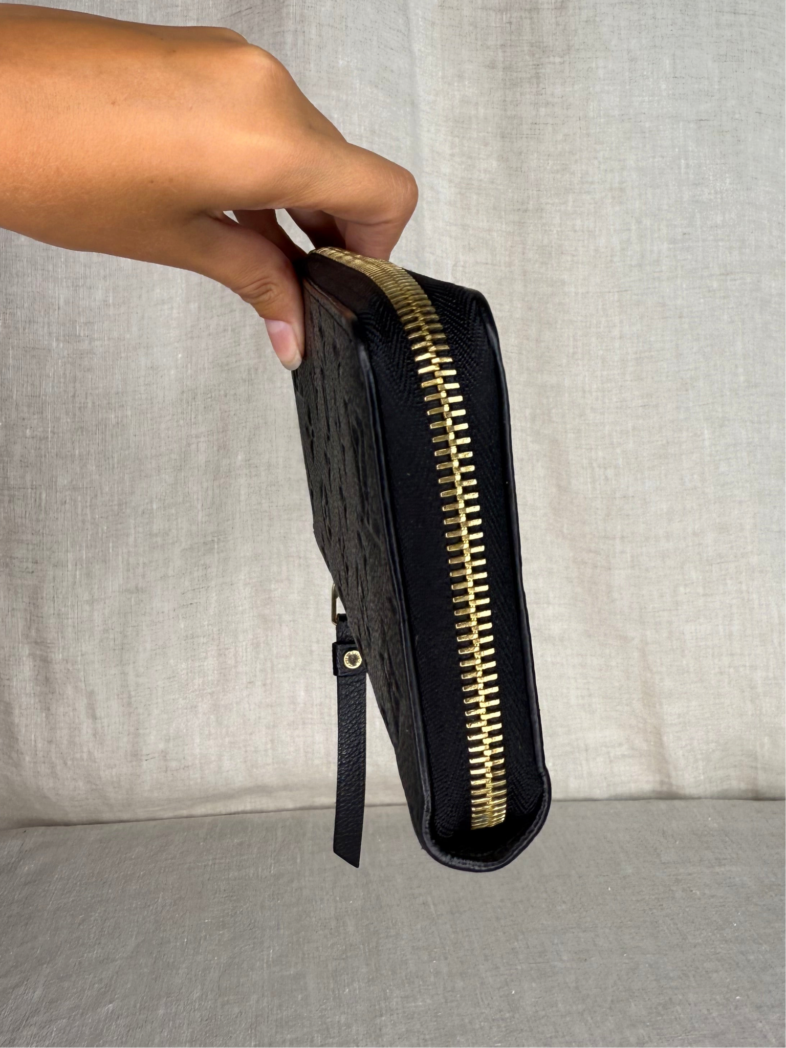 Louis Vuitton Continental Black Empreinte Leather Wallet