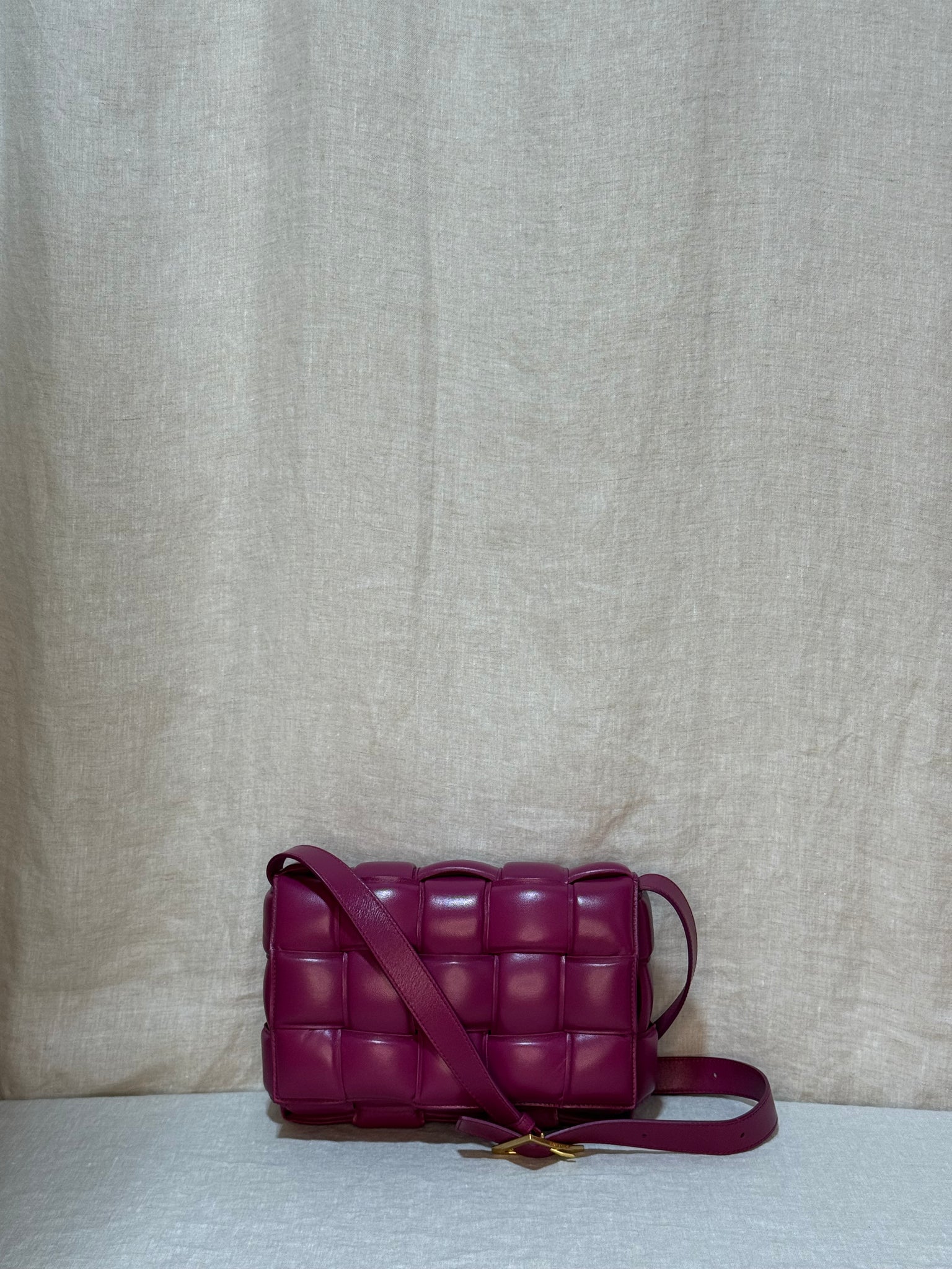 Bottega Veneta Cassette Padded Leather Crossbody Cinnabar