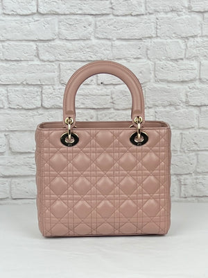 Christian Dior Lady Dior Bag, Medium, Blush