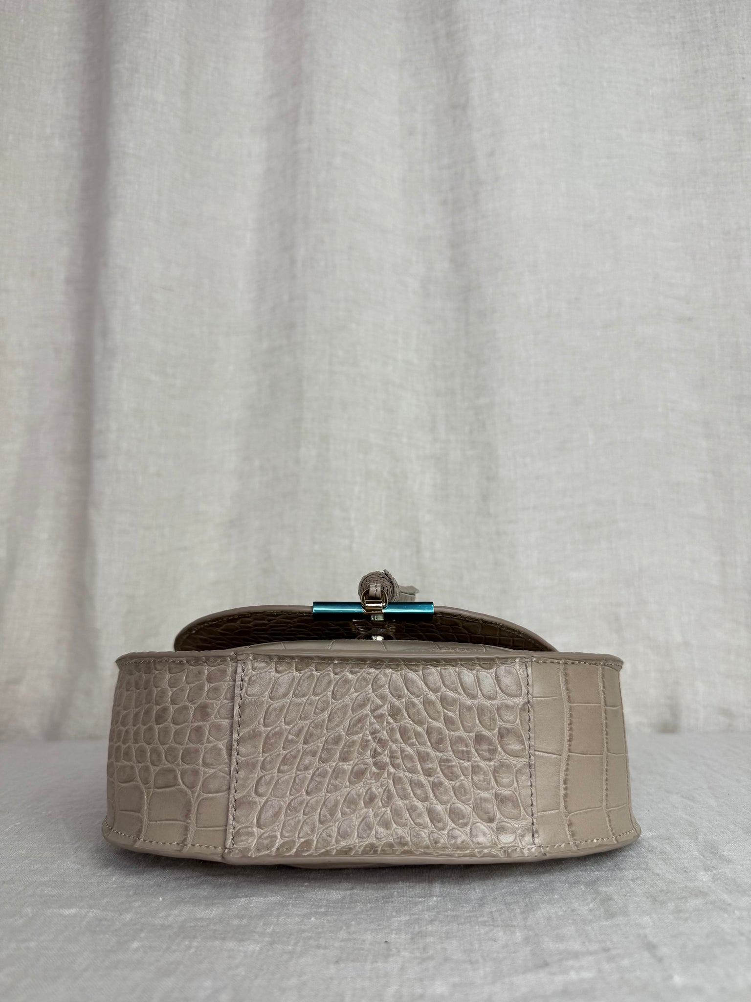 DeMellier Embossed Crocodile Crossbody Bag
