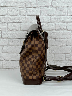 Louis Vuitton Vintage Damier Ebene Soho Backpack, Brown