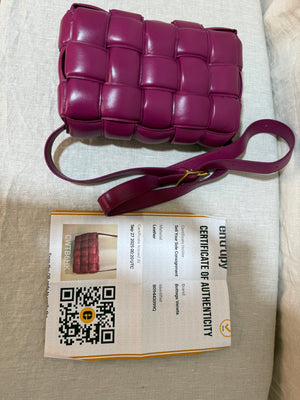 Bottega Veneta Cassette Padded Leather Crossbody Cinnabar