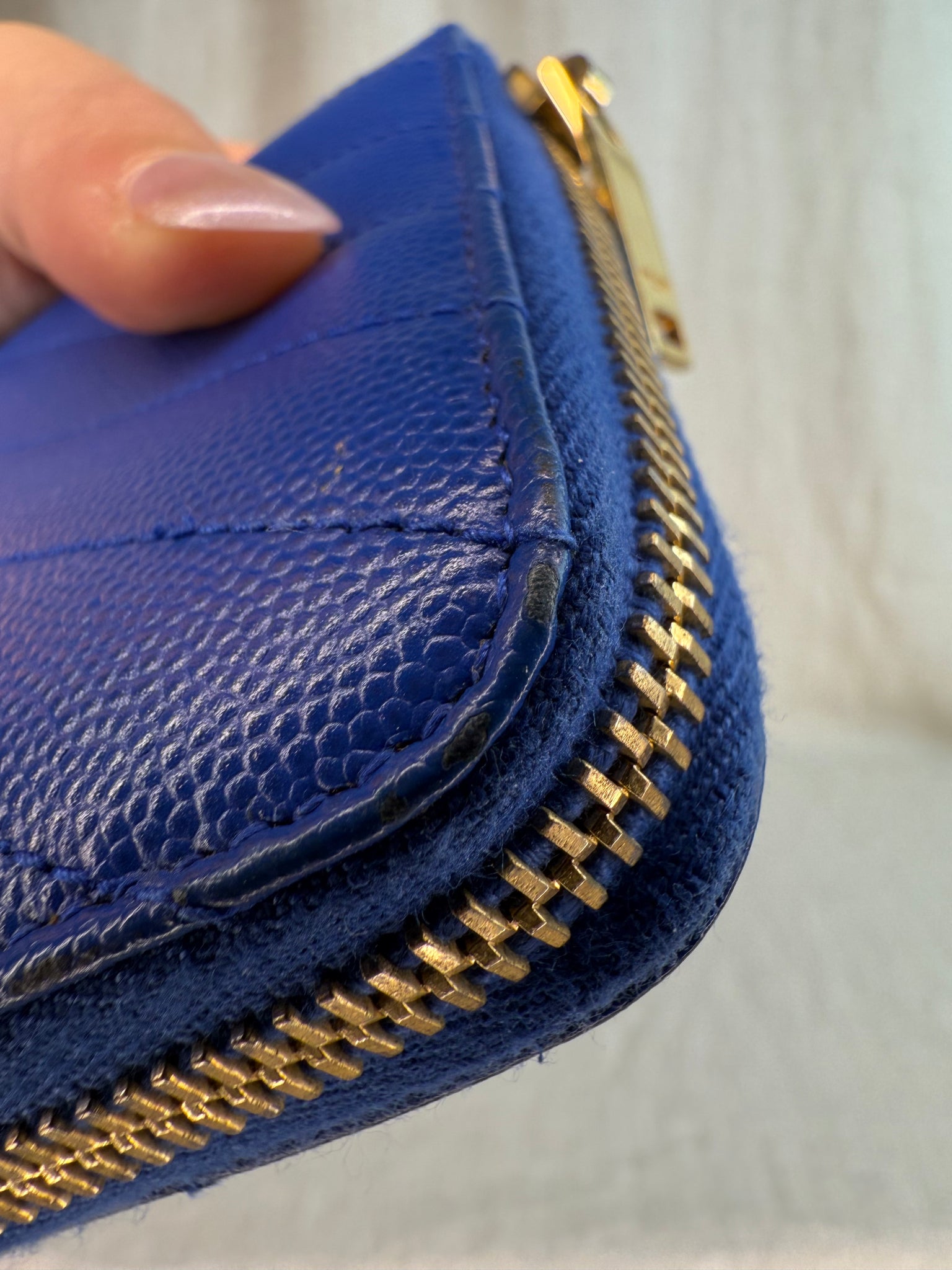 Saint Laurent Grain De Poudre Matelassé Leather Continental Wallet